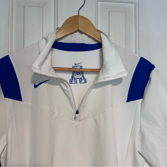 Nike Repel Lightweight White TEAM Short Sleeve 1/4 Zip Pullover Royal Blue “A” - Picture 8 of 14